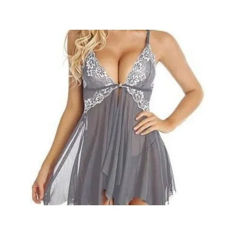 Hot-selling lace mesh sexy lingerie slip dress