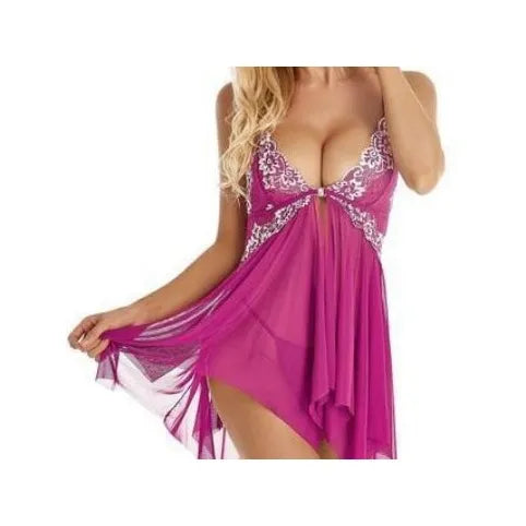 Hot-selling lace mesh sexy lingerie slip dress